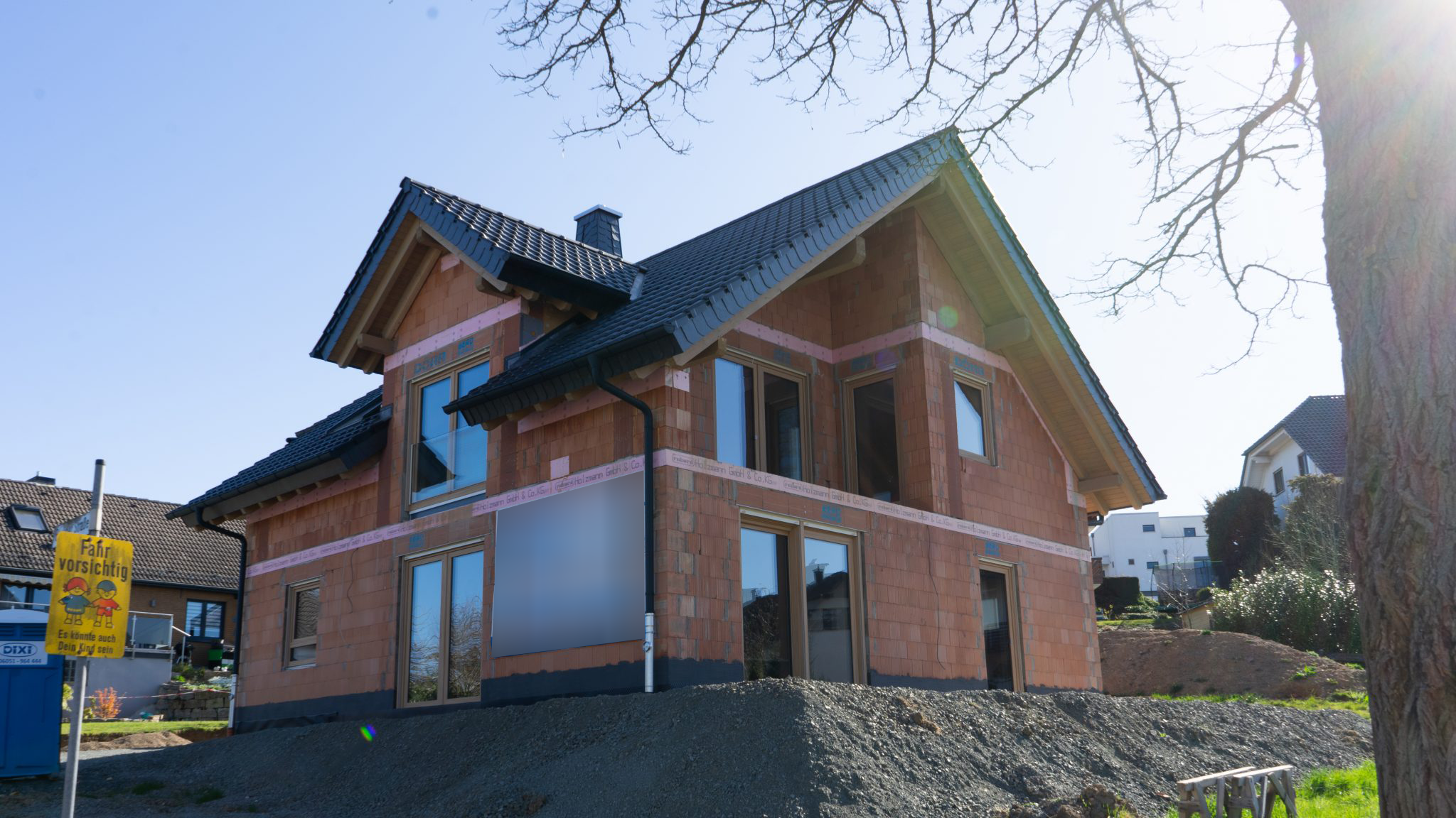 Einfamilienhaus in Hessen im Rohbau